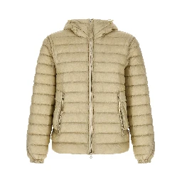 Beige Polyamide Full-Length Jacket