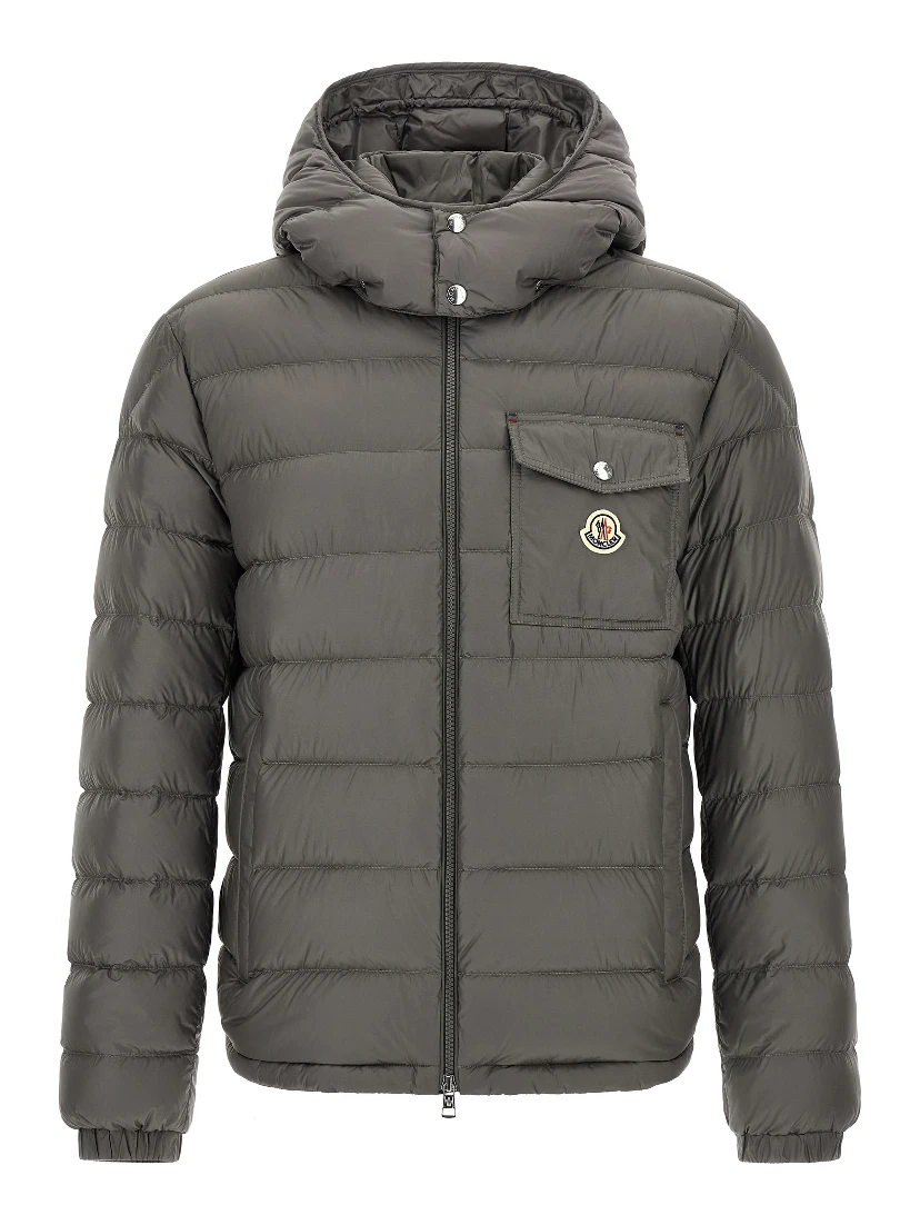 Gray Polyamide Full-Length Jacket