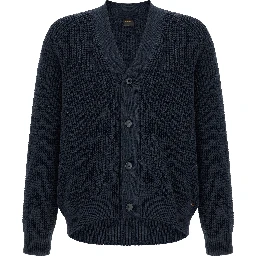 Blue Cotton Cardigan