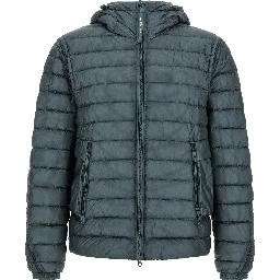 Blue Polyamide Full-Length Jacket