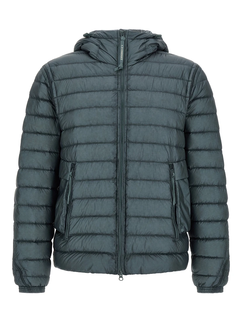 Blue Polyamide Full-Length Jacket