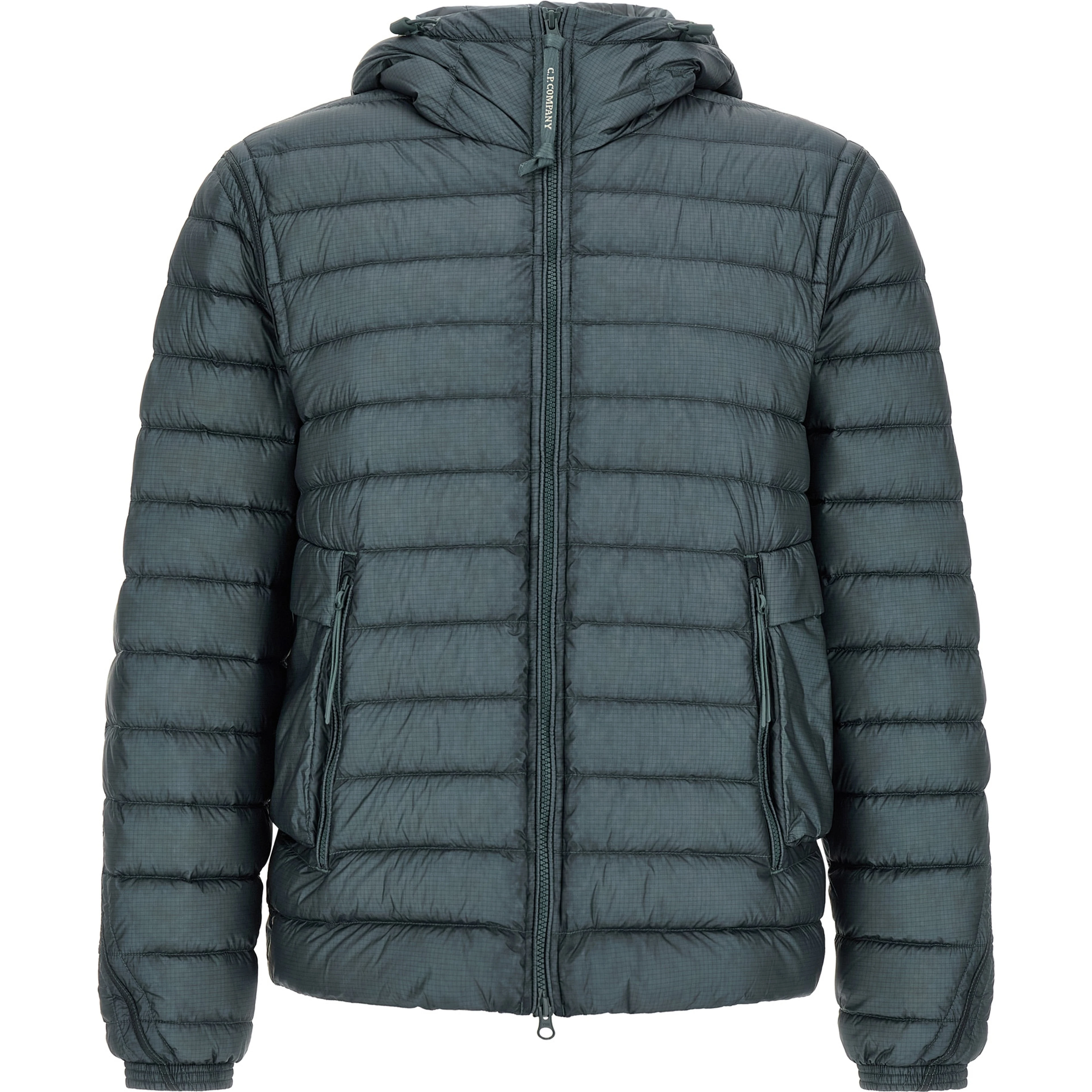 Blue Polyamide Full-Length Jacket