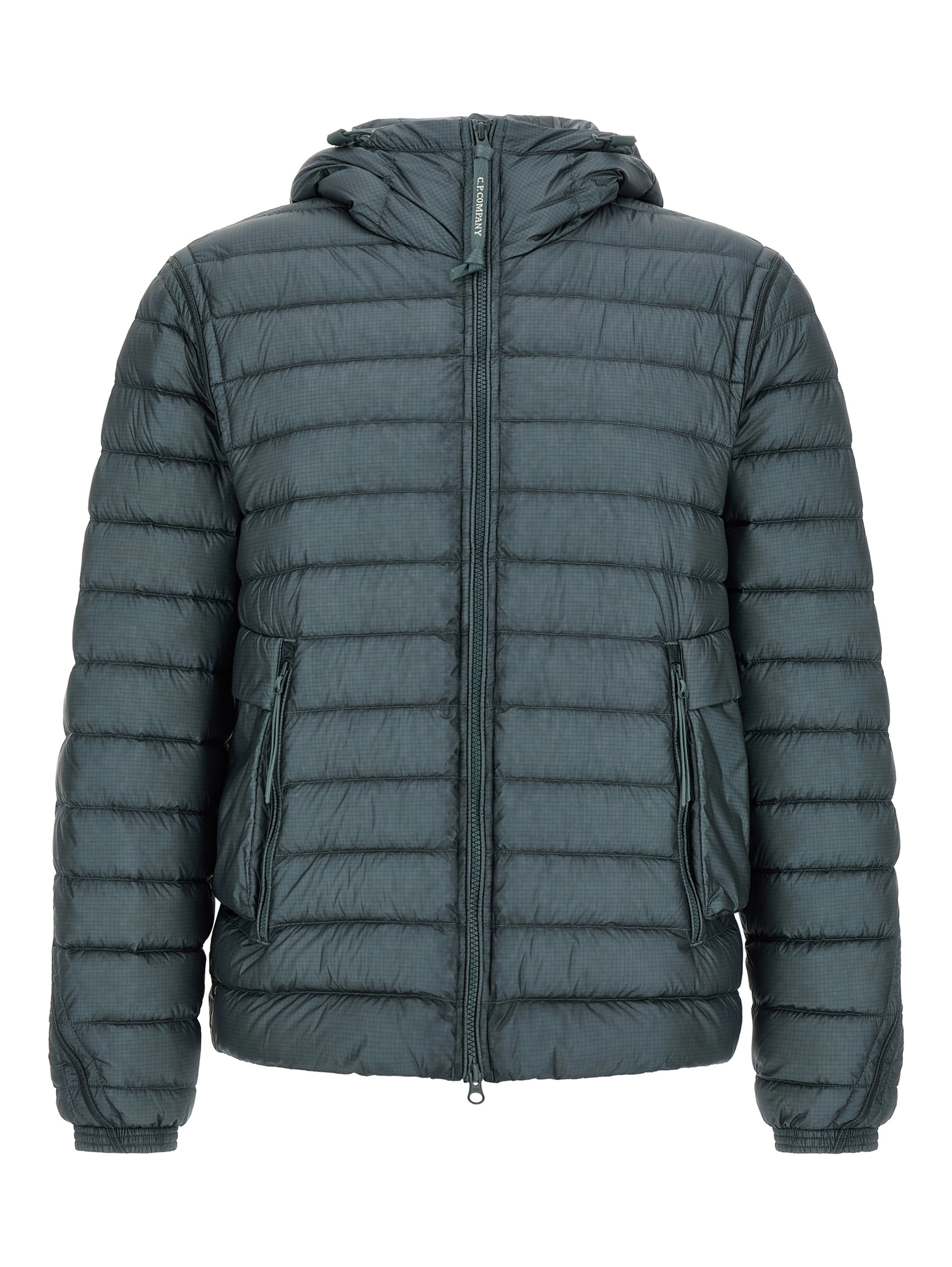 Blue Polyamide Full-Length Jacket