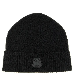 Black Leather Beanie
