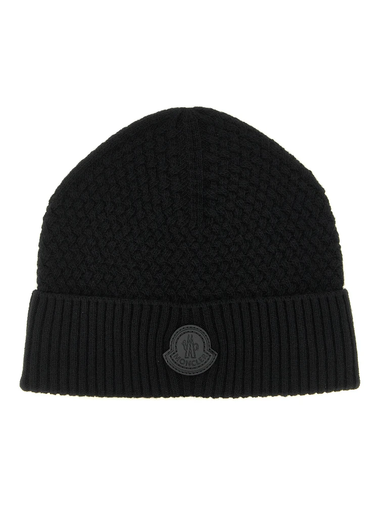 Black Leather Beanie