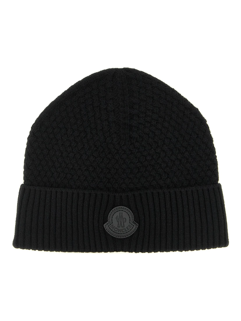 Black Leather Beanie