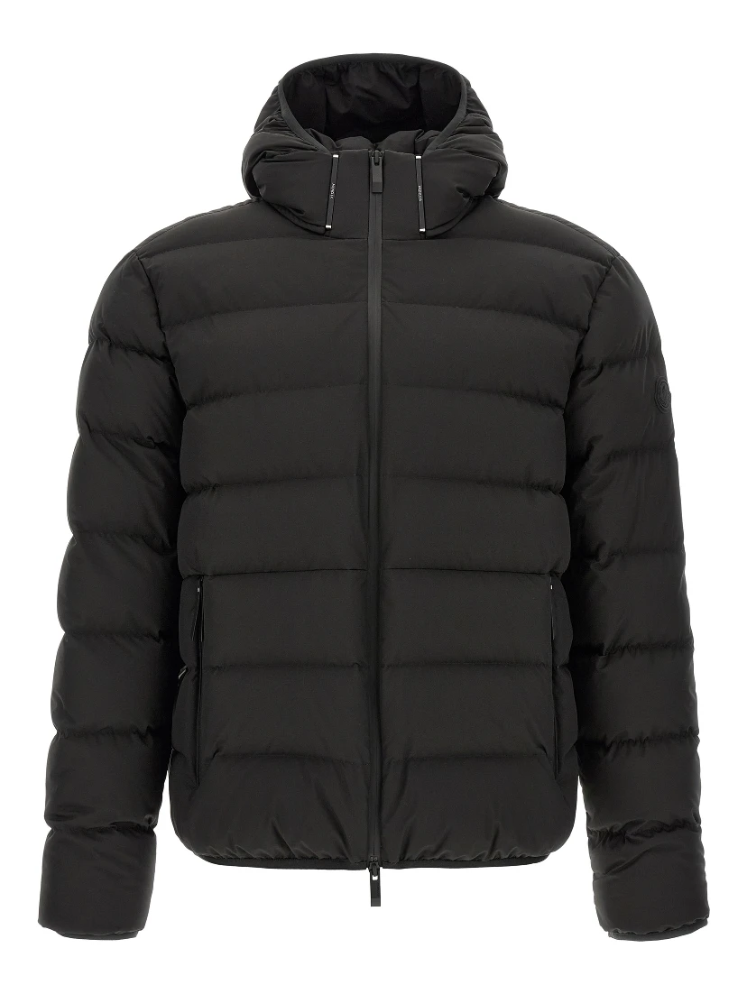 Black Polyester Full-Length Jacket
