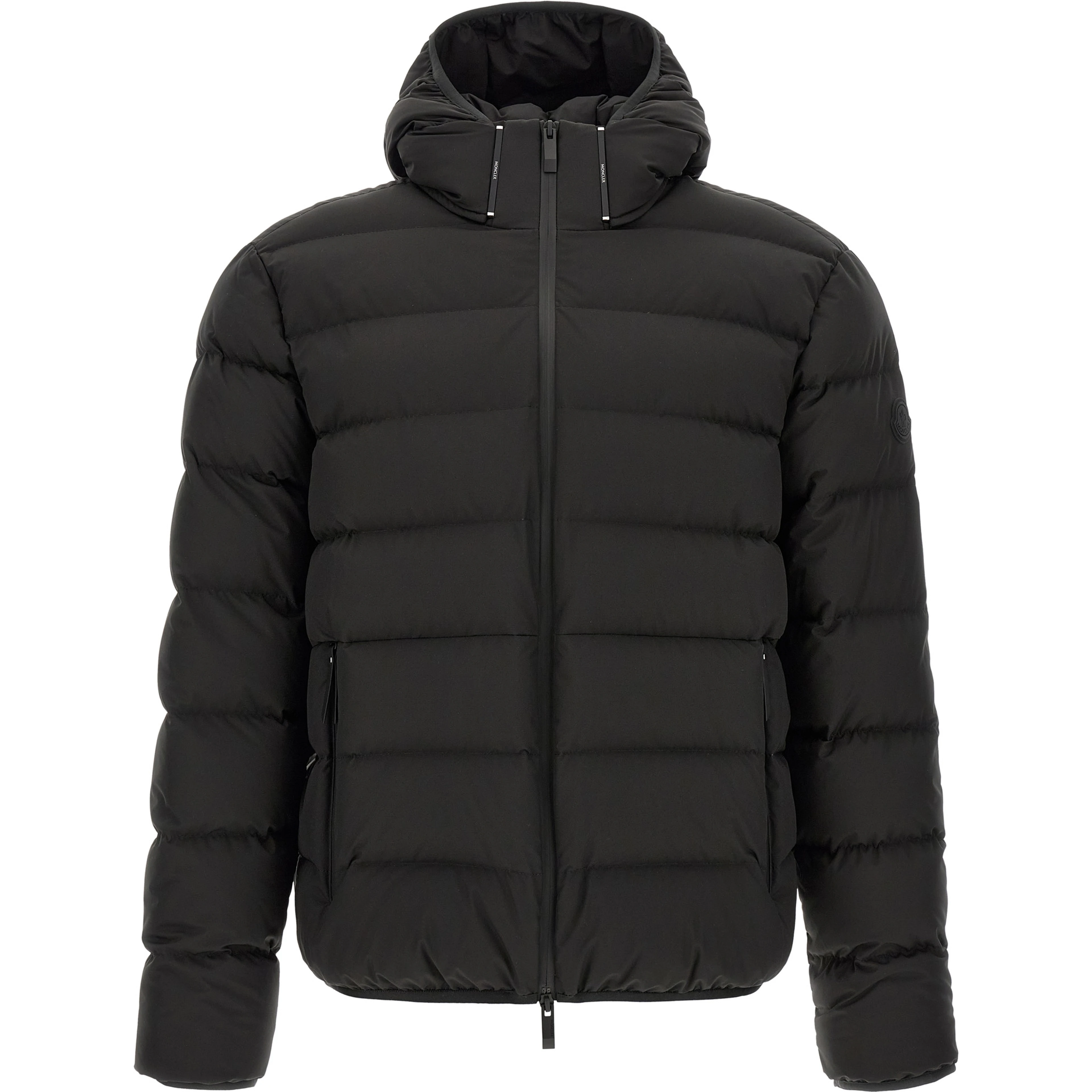Black Polyester Full-Length Jacket