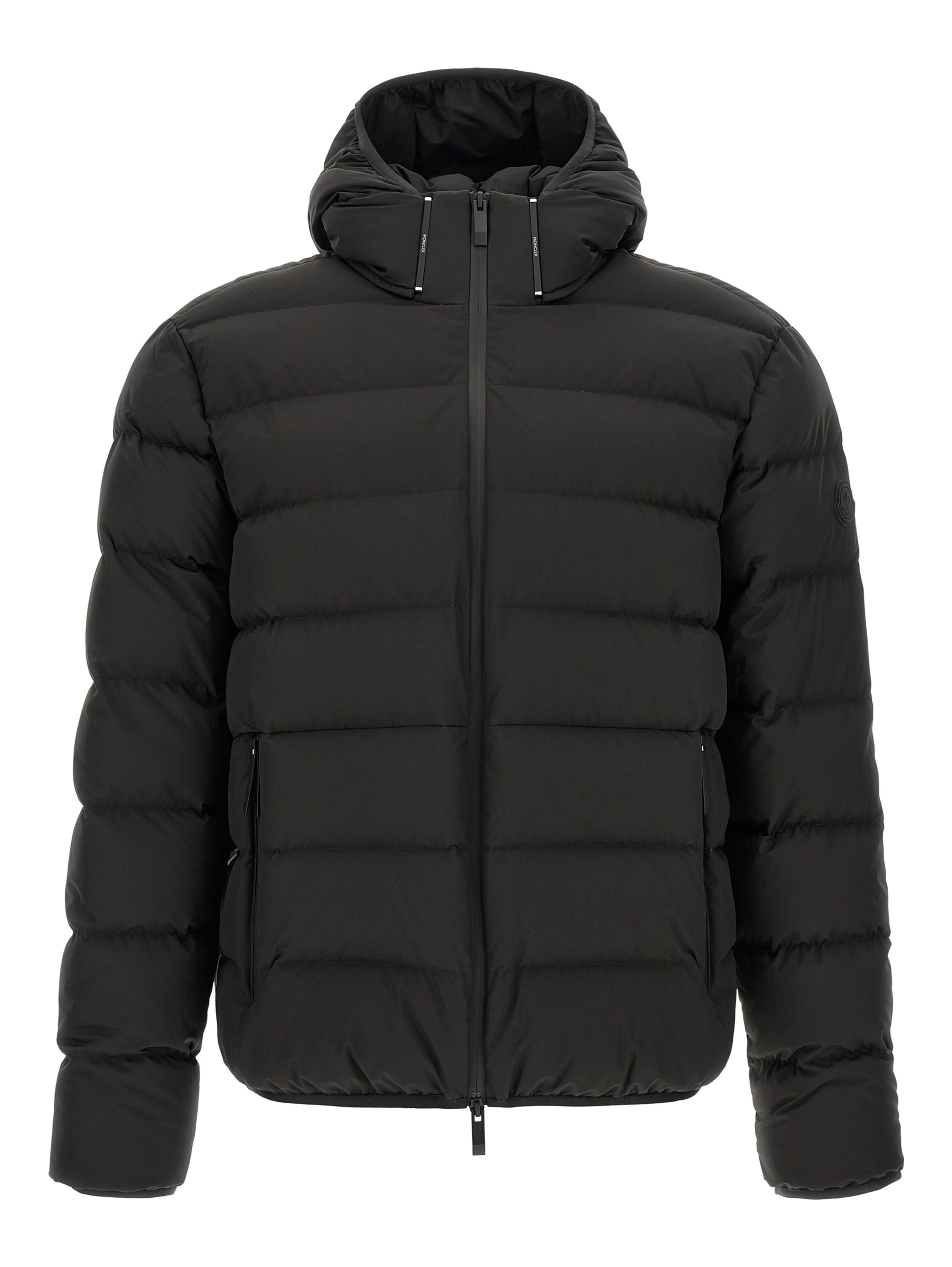 Black Polyester Full-Length Jacket