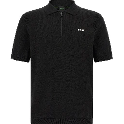 Black Cotton Polo Shirt