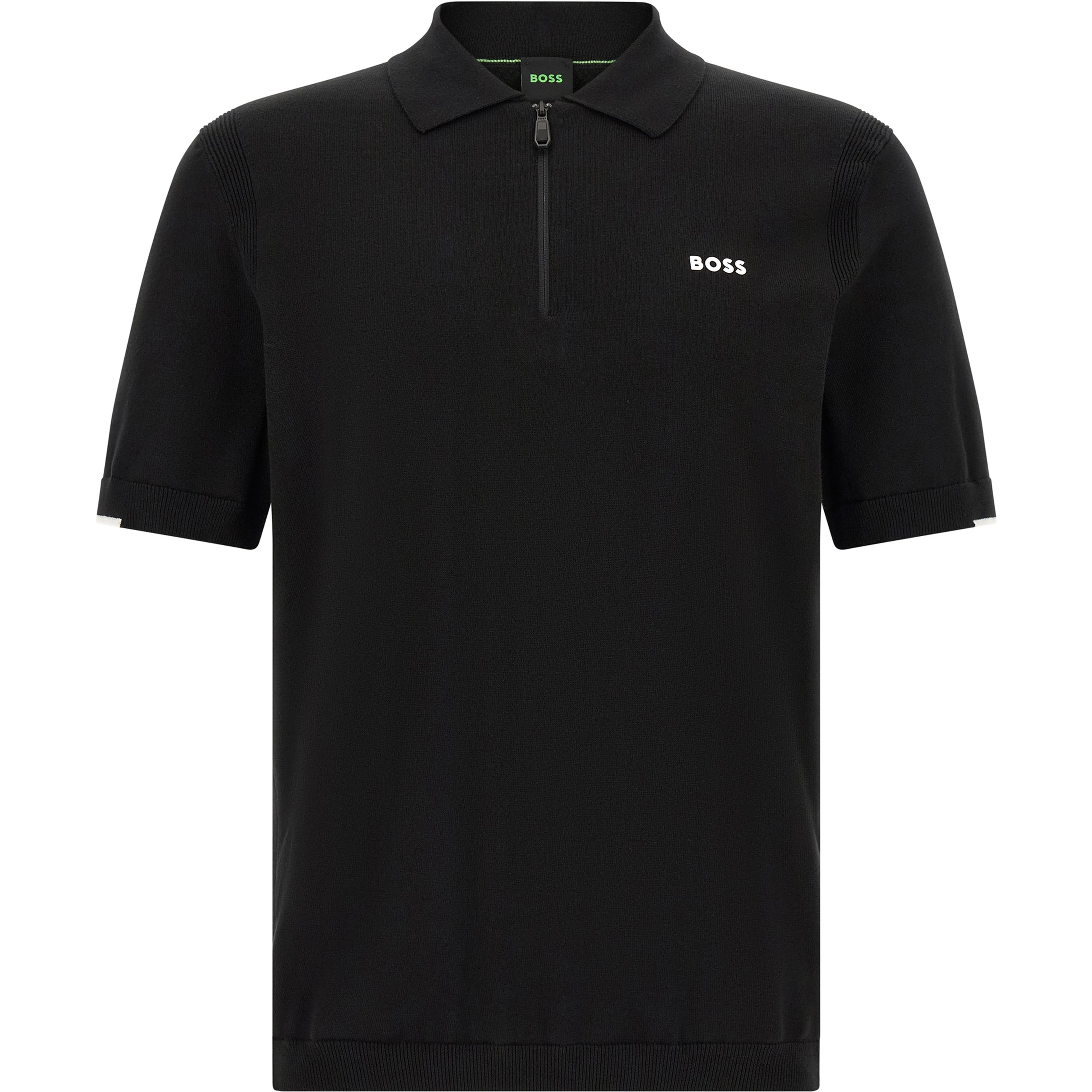 Black Cotton Polo Shirt