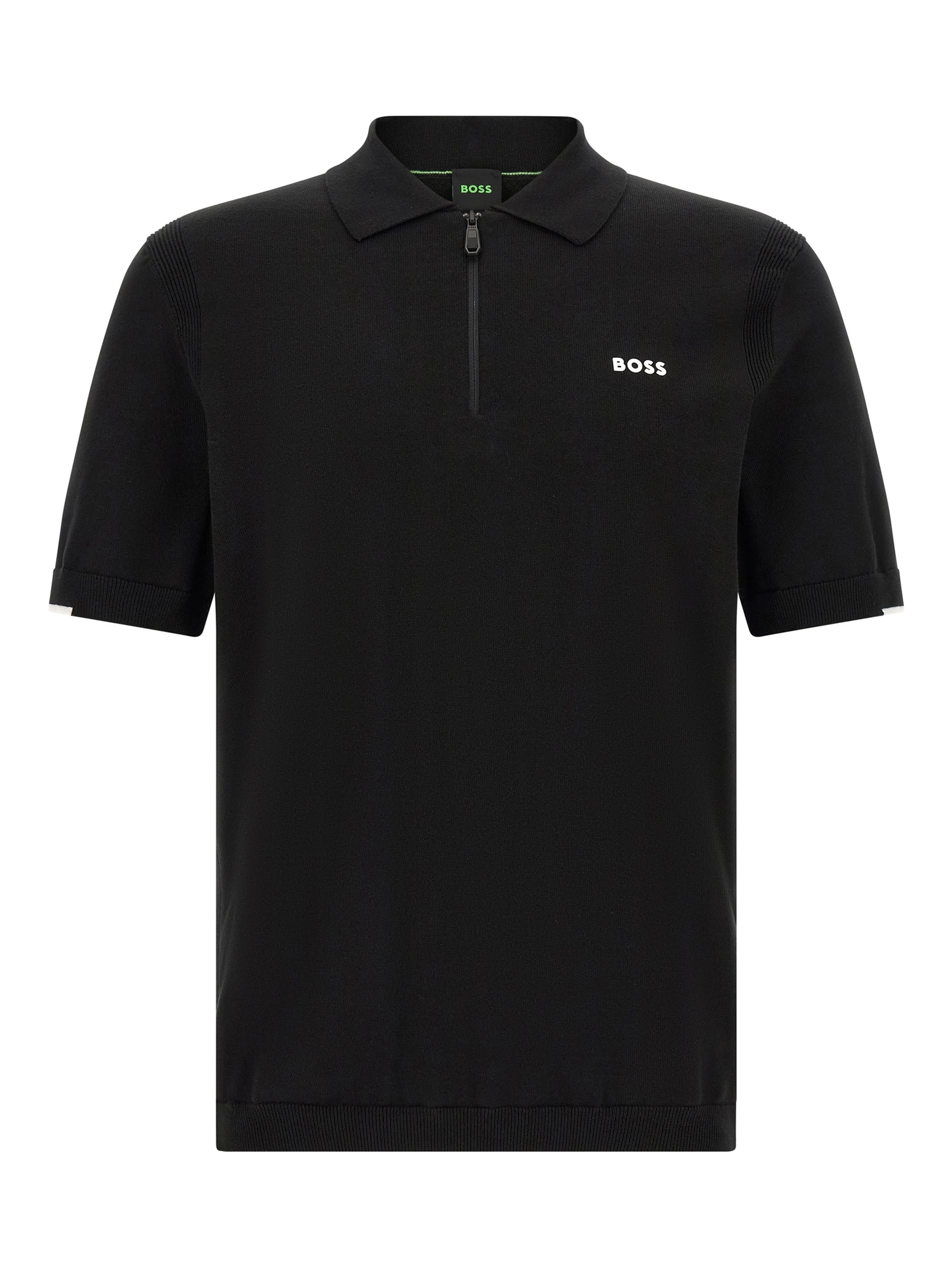 Black Cotton Polo Shirt