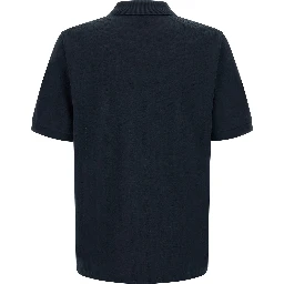 Blue Cotton Polo Shirt