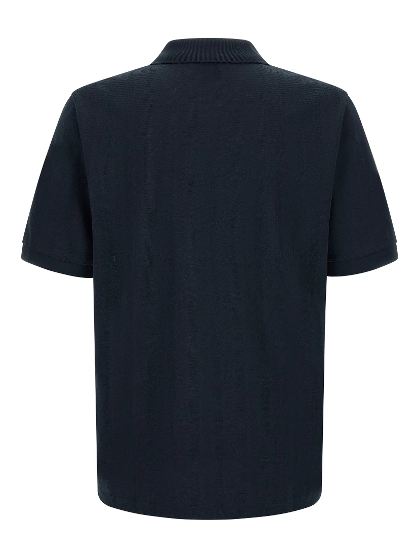 Blue Cotton Polo Shirt