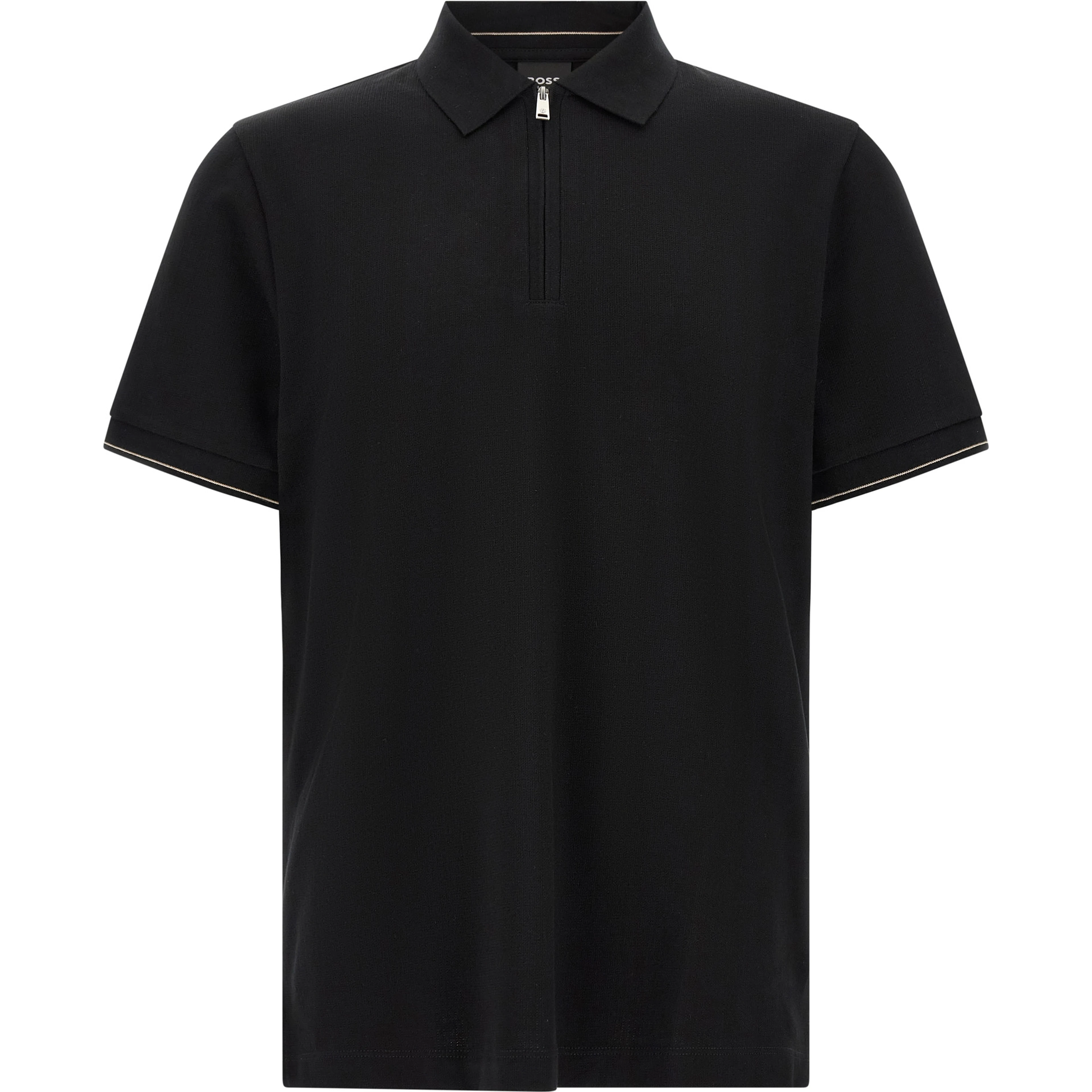 Black Cotton Polo Shirt