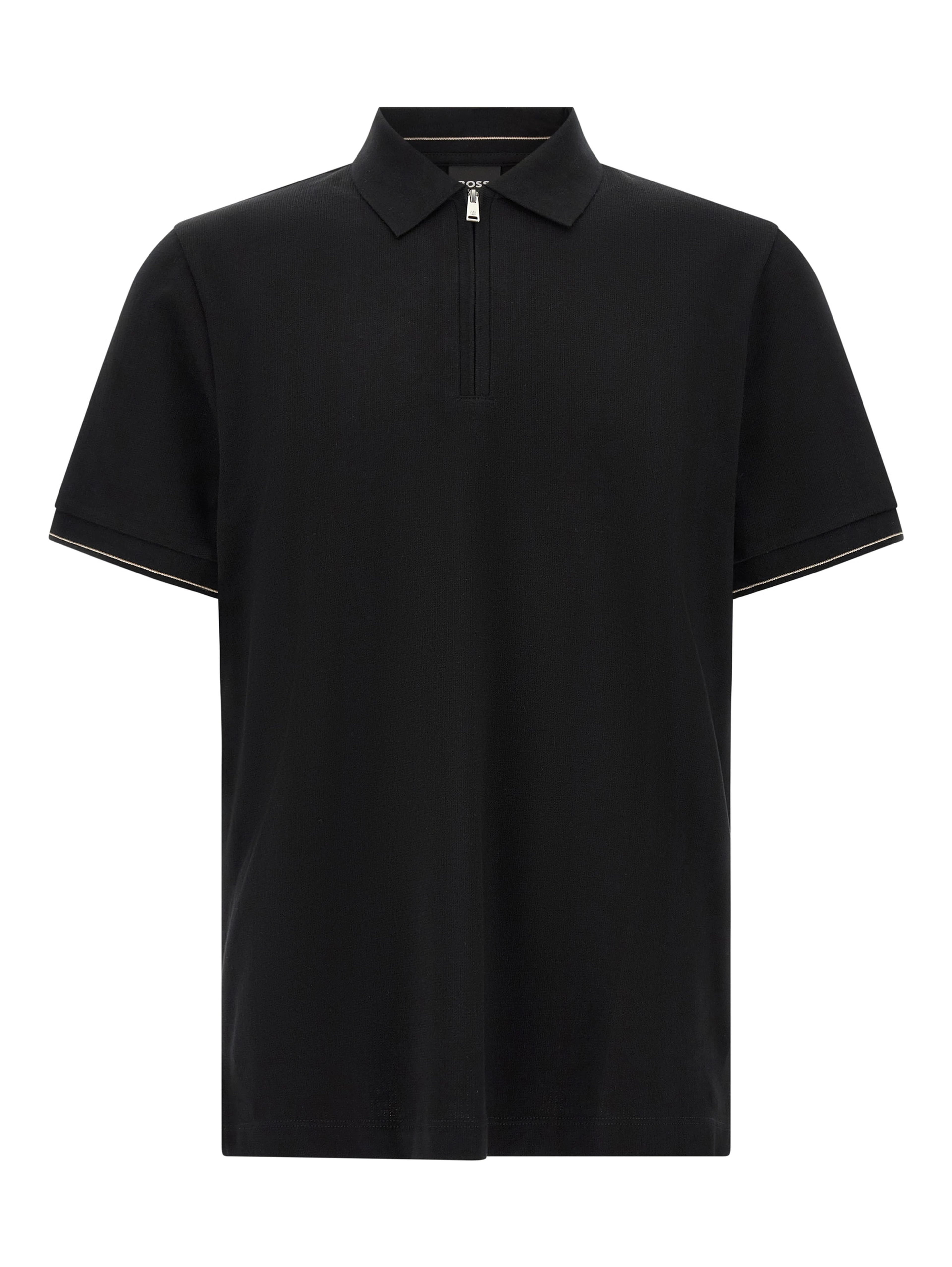 Black Cotton Polo Shirt