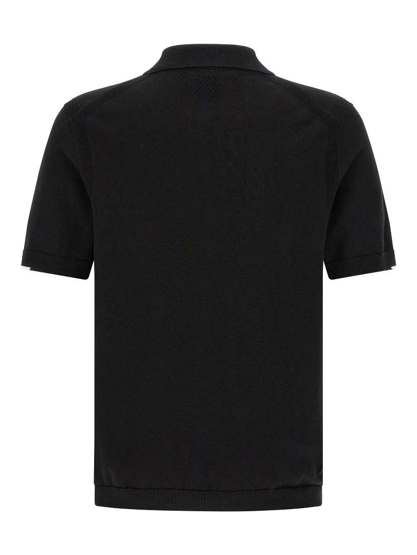 Black Cotton Polo Shirt