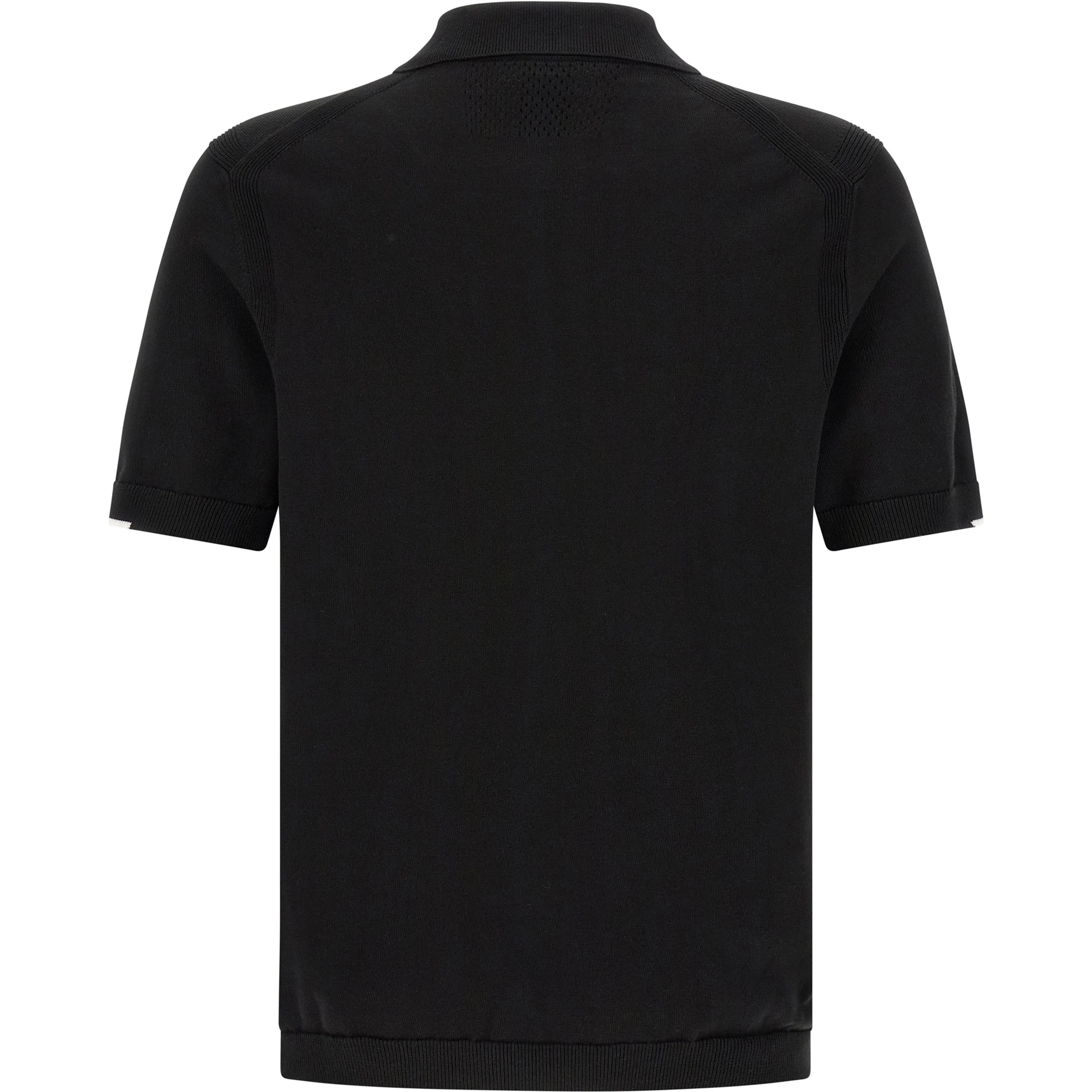 Black Cotton Polo Shirt