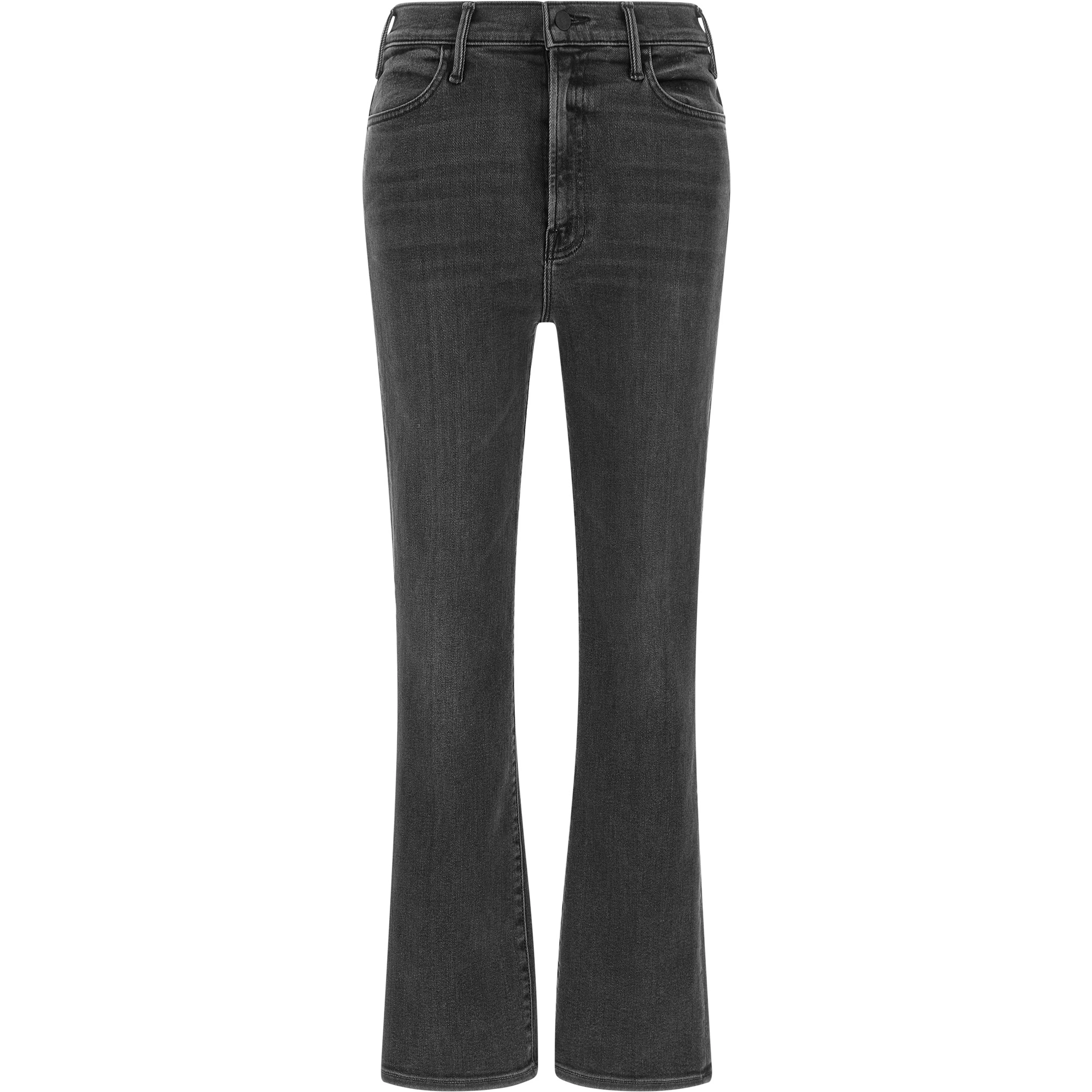 Gray Cotton Flared Jeans