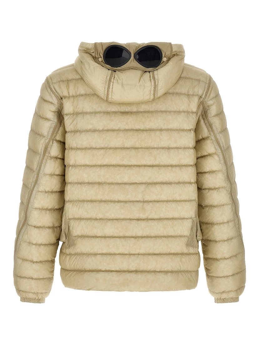 Beige Polyamide Full-Length Jacket
