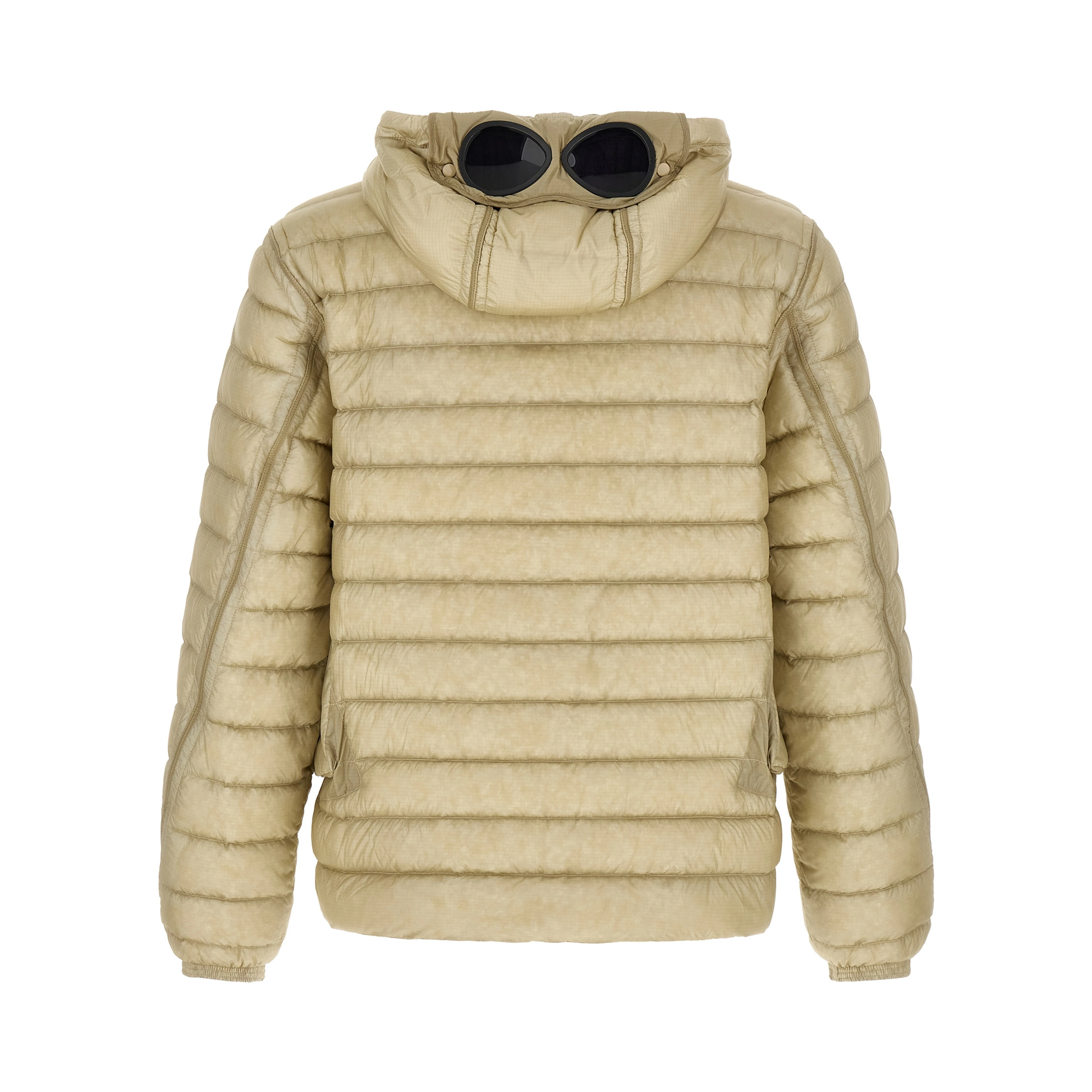 Beige Polyamide Full-Length Jacket