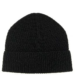 Black Leather Beanie