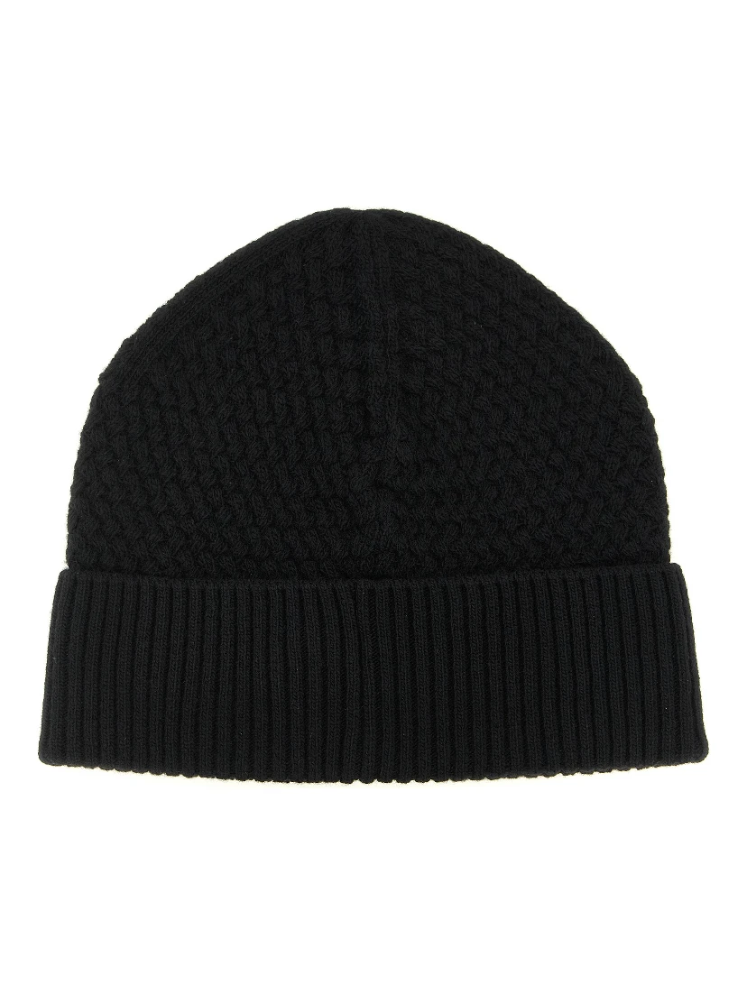 Black Leather Beanie