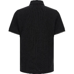 Black Cotton Polo Shirt