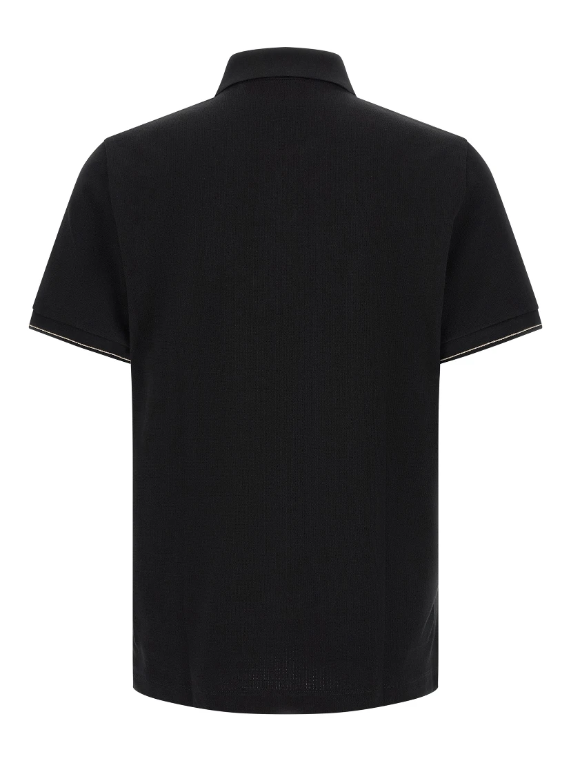 Black Cotton Polo Shirt