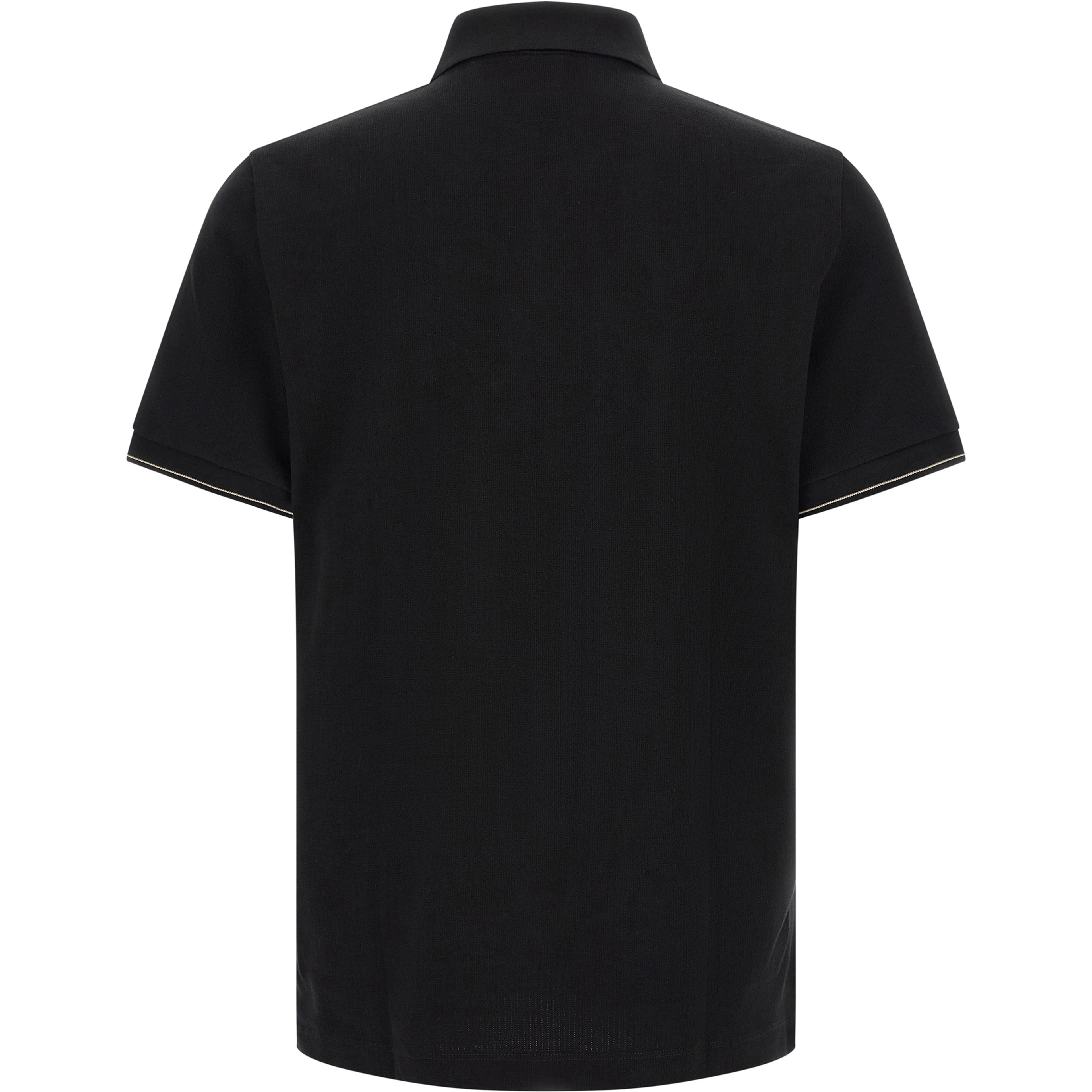 Black Cotton Polo Shirt