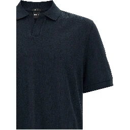 Blue Cotton Polo Shirt