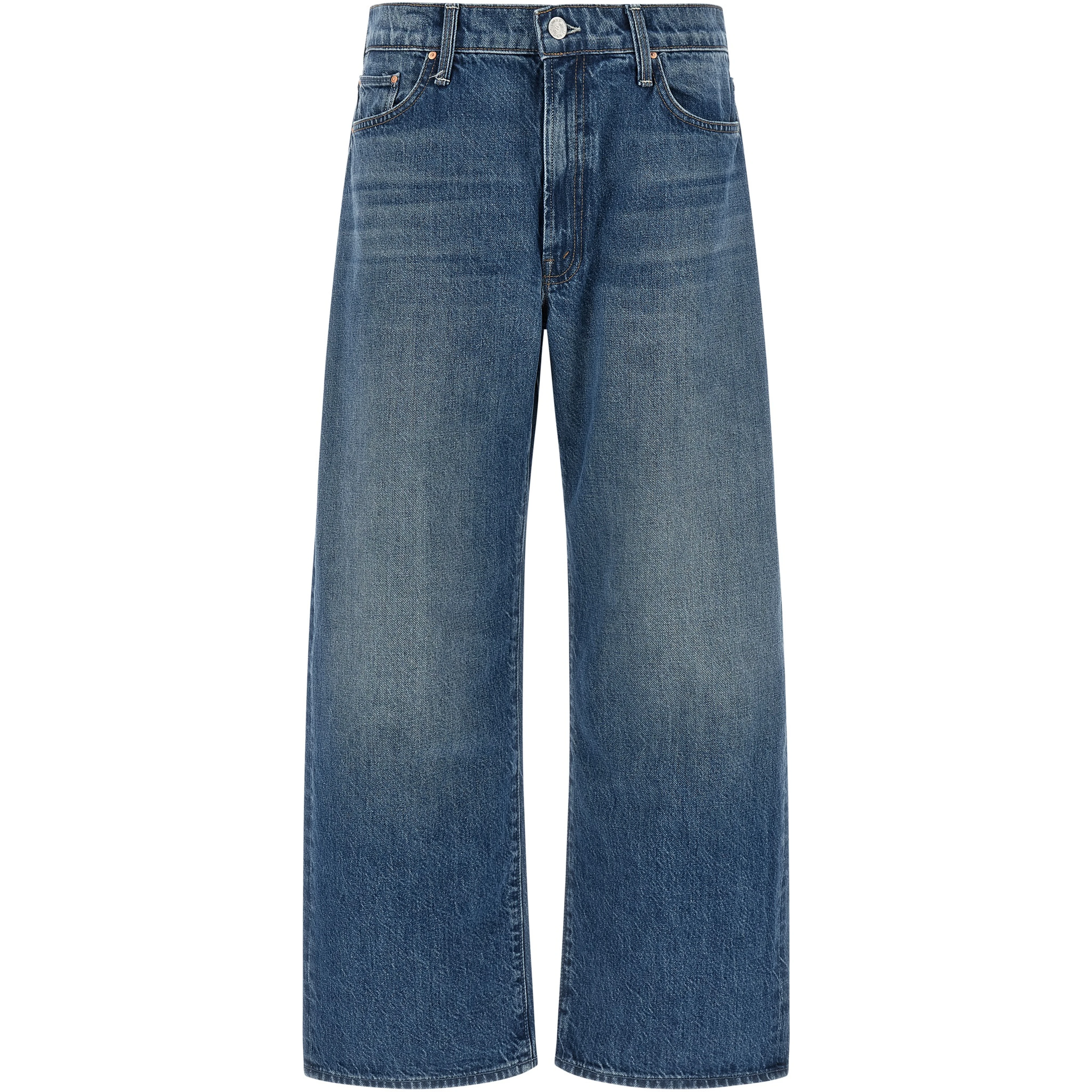 Blue Cotton Relaxed Fit Jeans