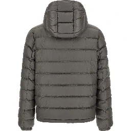 Gray Polyamide Full-Length Jacket