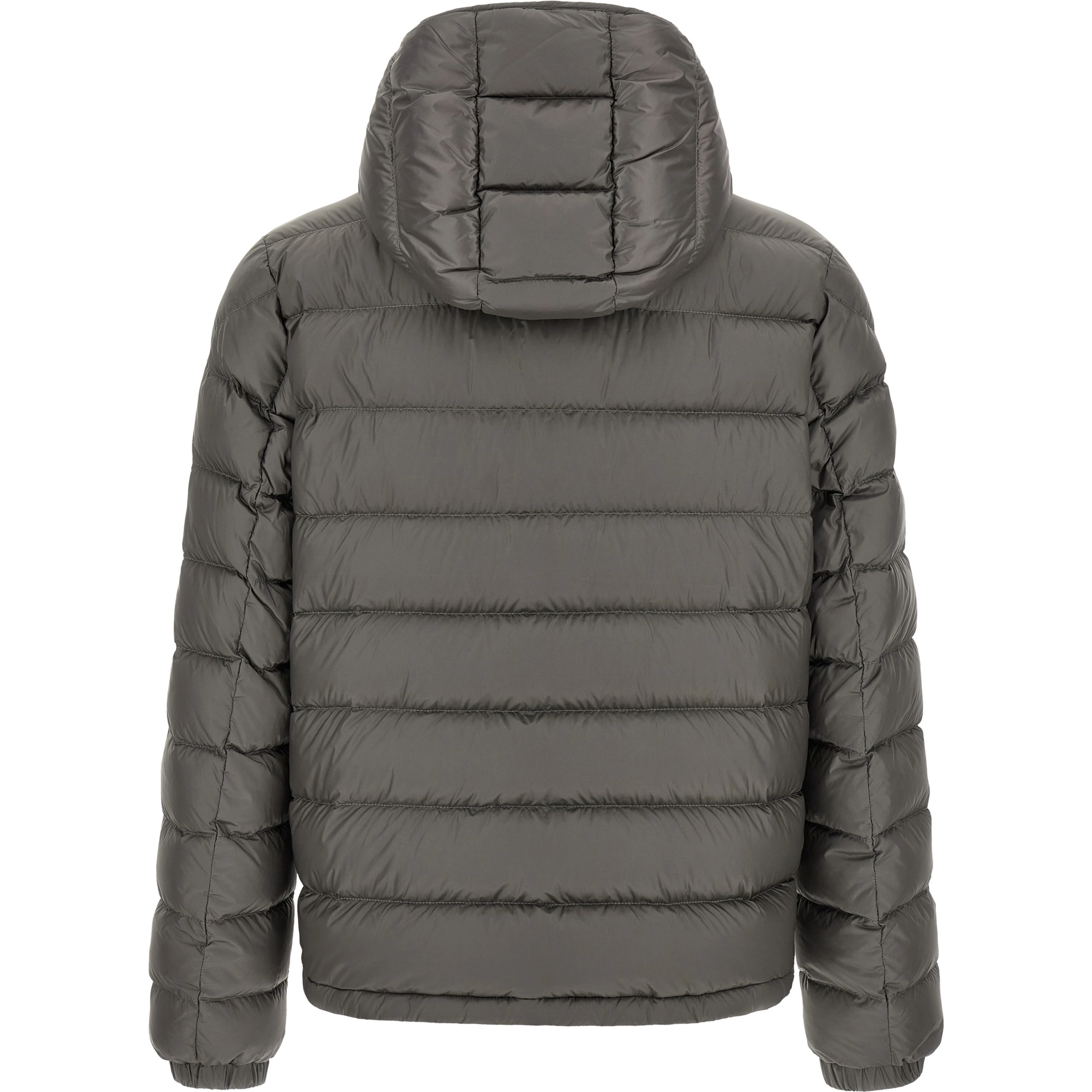 Gray Polyamide Full-Length Jacket