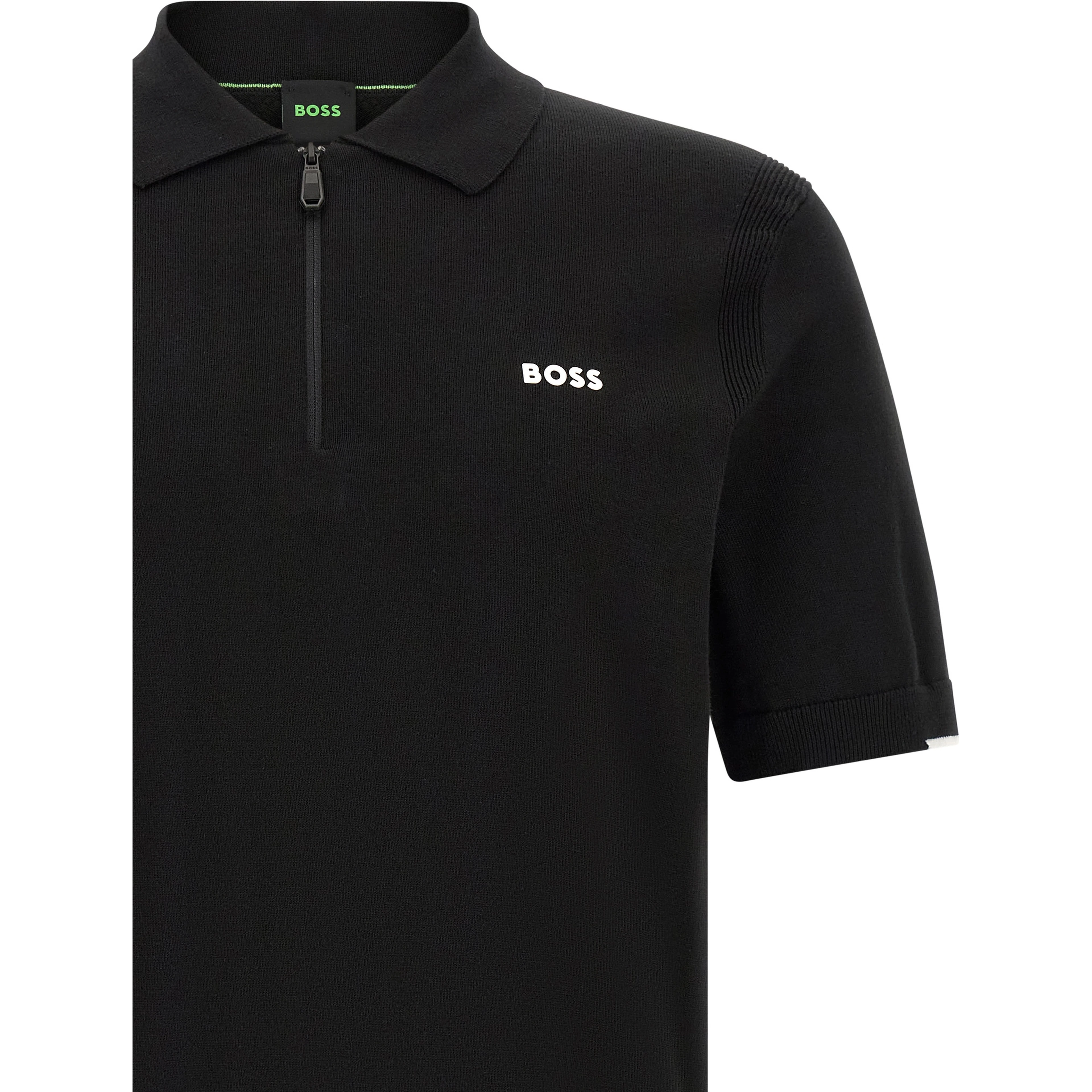 Black Cotton Polo Shirt