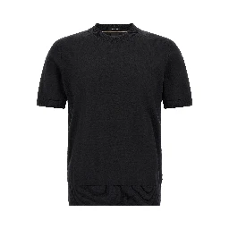 Black Virgin Wool T-Shirt