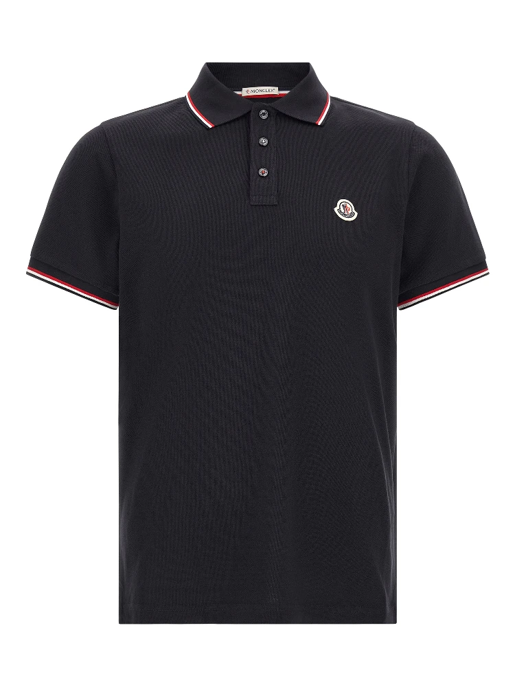 Blue Cotton Polo Shirt