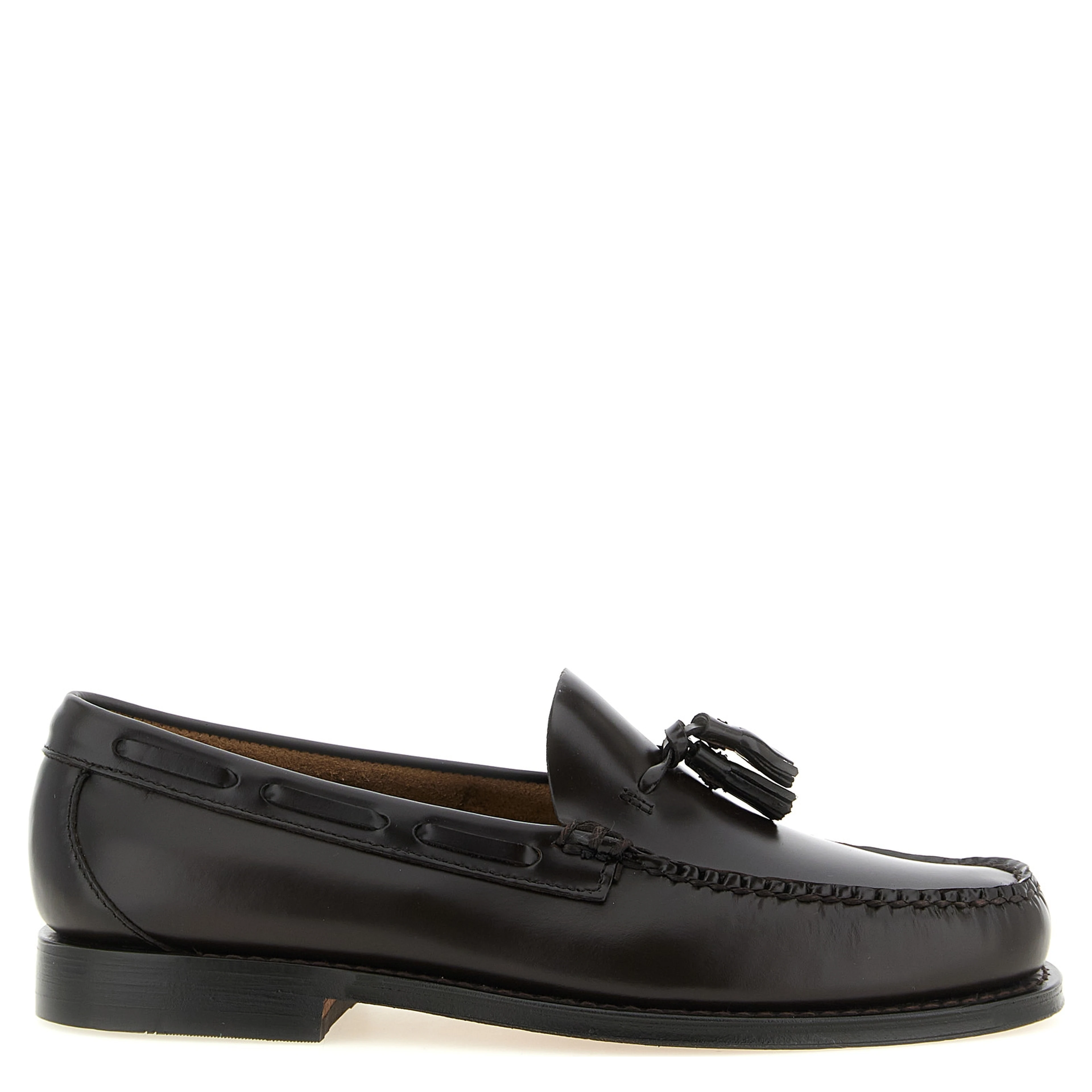 Brown Cowhide Slip-On Loafers