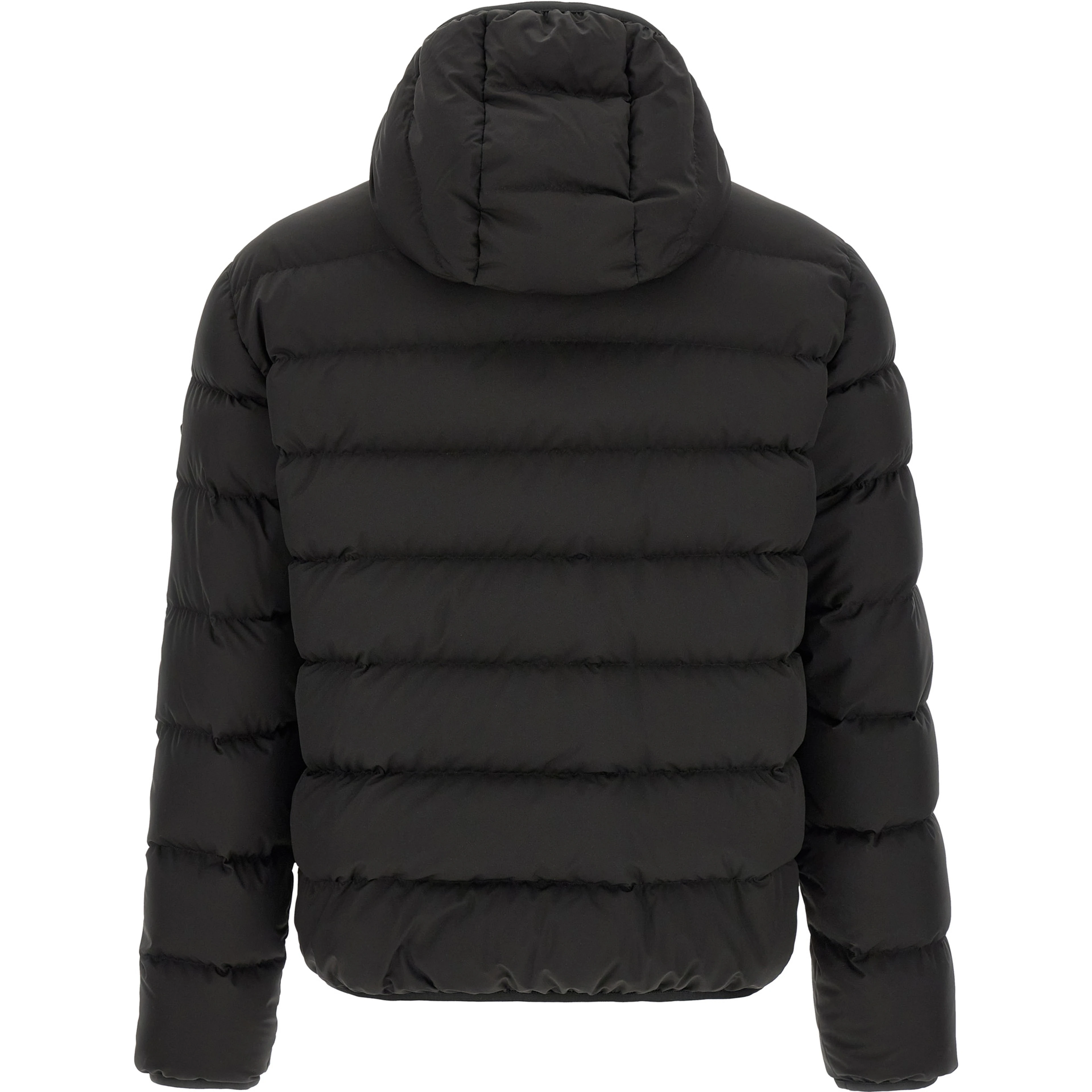 Black Polyester Full-Length Jacket