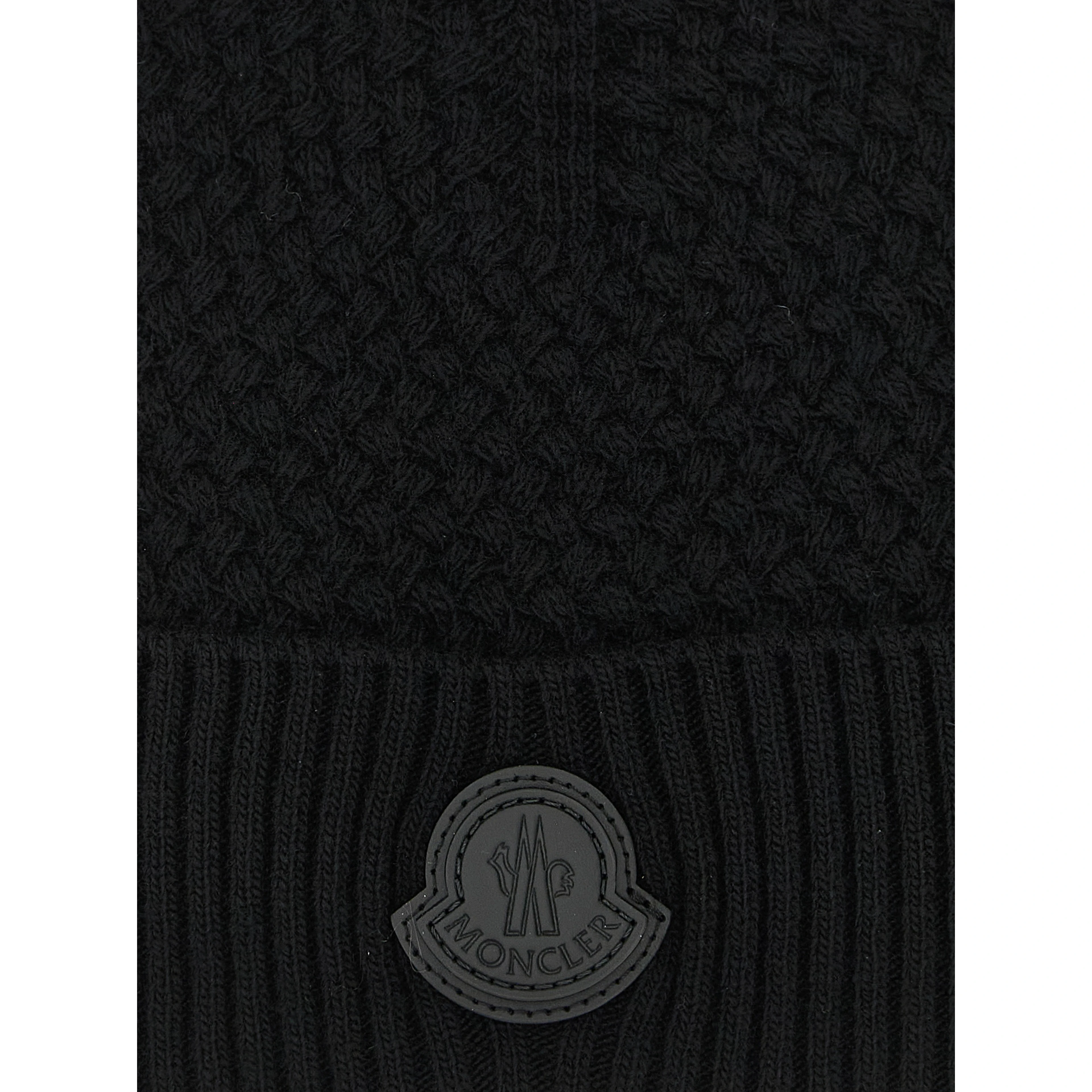 Black Leather Beanie