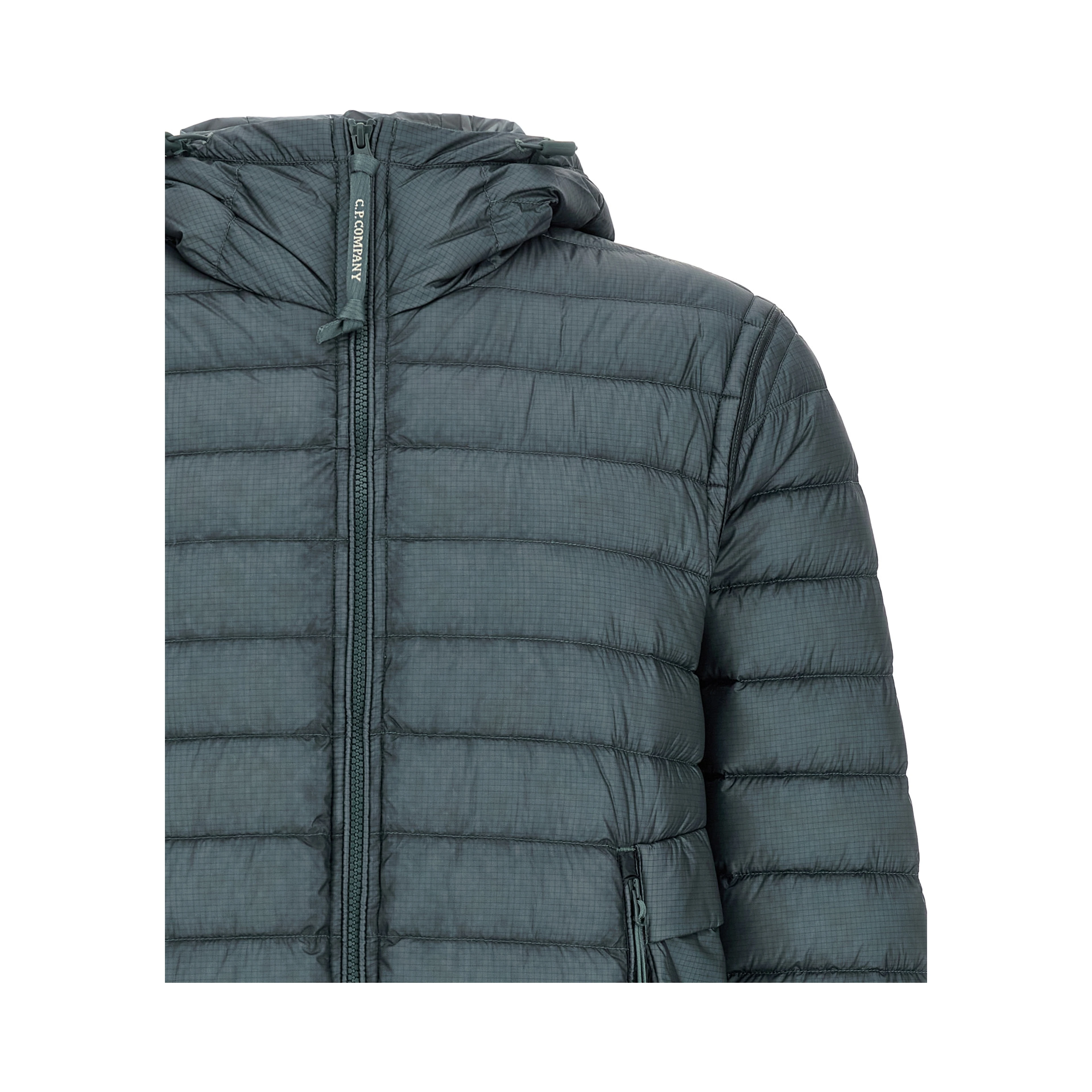 Blue Polyamide Full-Length Jacket