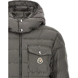 Gray Polyamide Full-Length Jacket