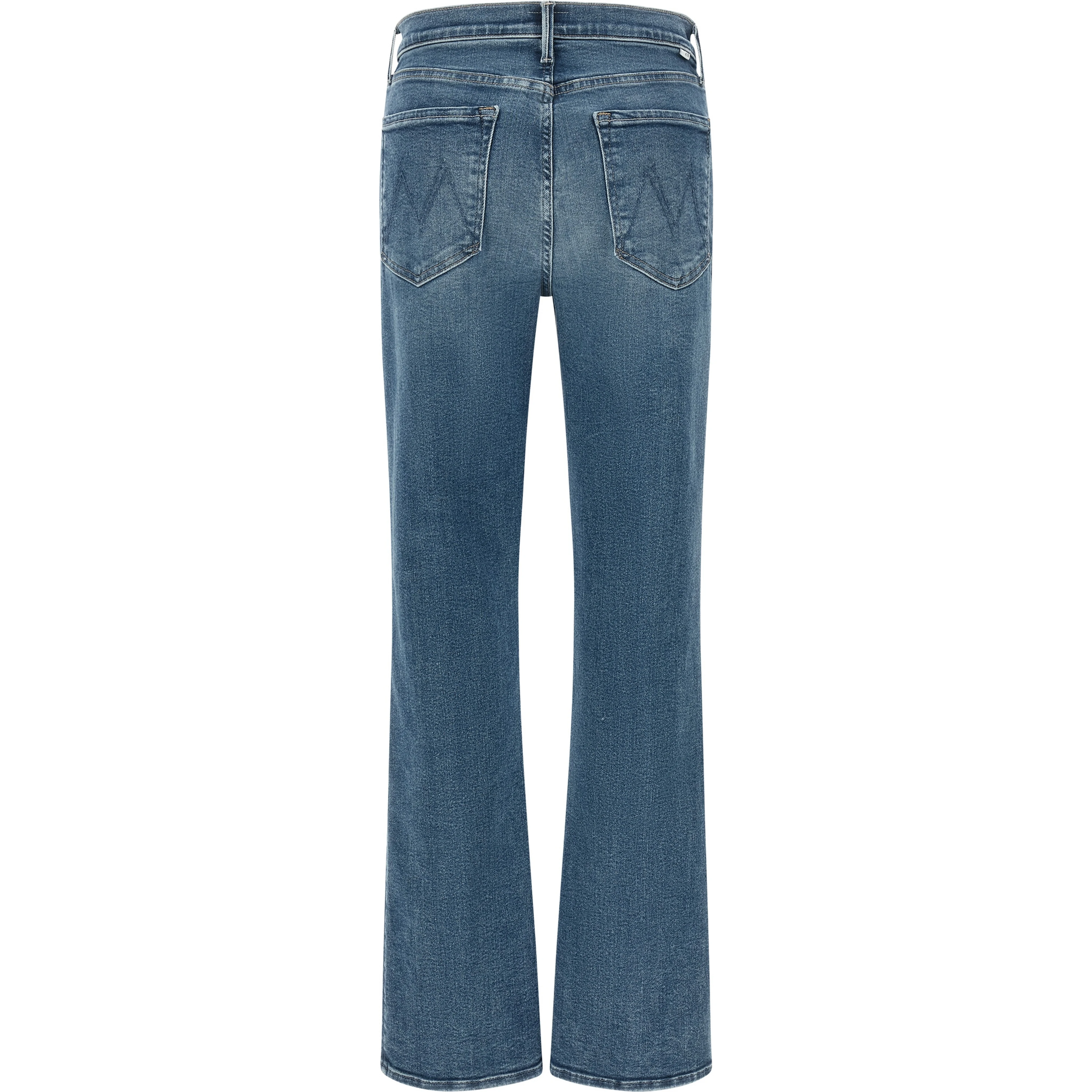 Blue Cotton Flared Jeans
