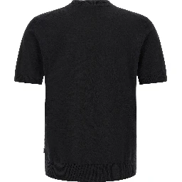 Black Virgin Wool T-Shirt