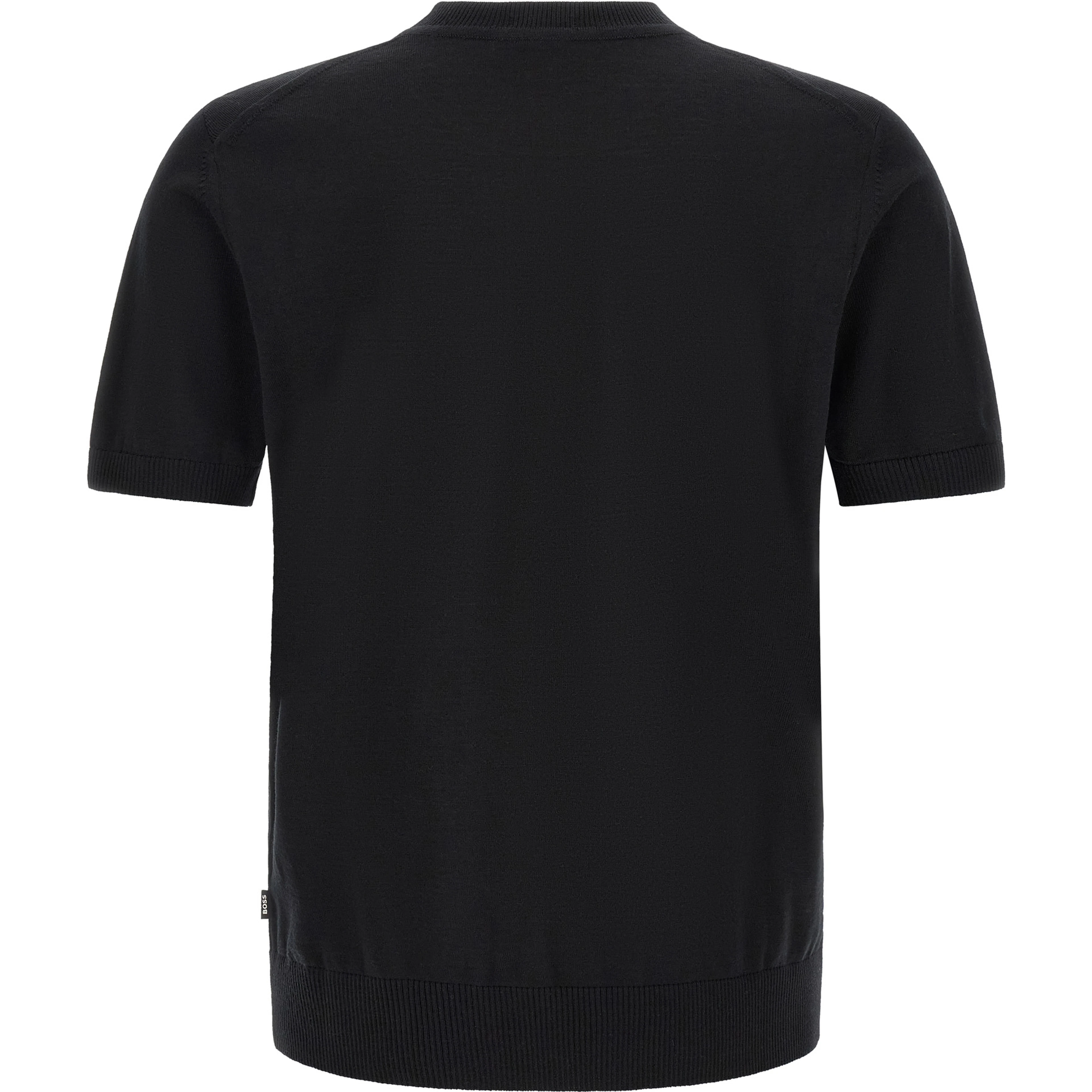 Black Virgin Wool T-Shirt
