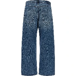 Blue Cotton Relaxed Fit Jeans
