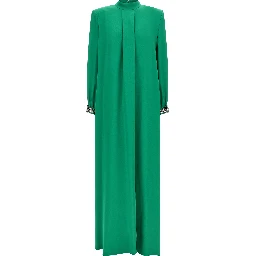 Bicolor Silk Long Dress