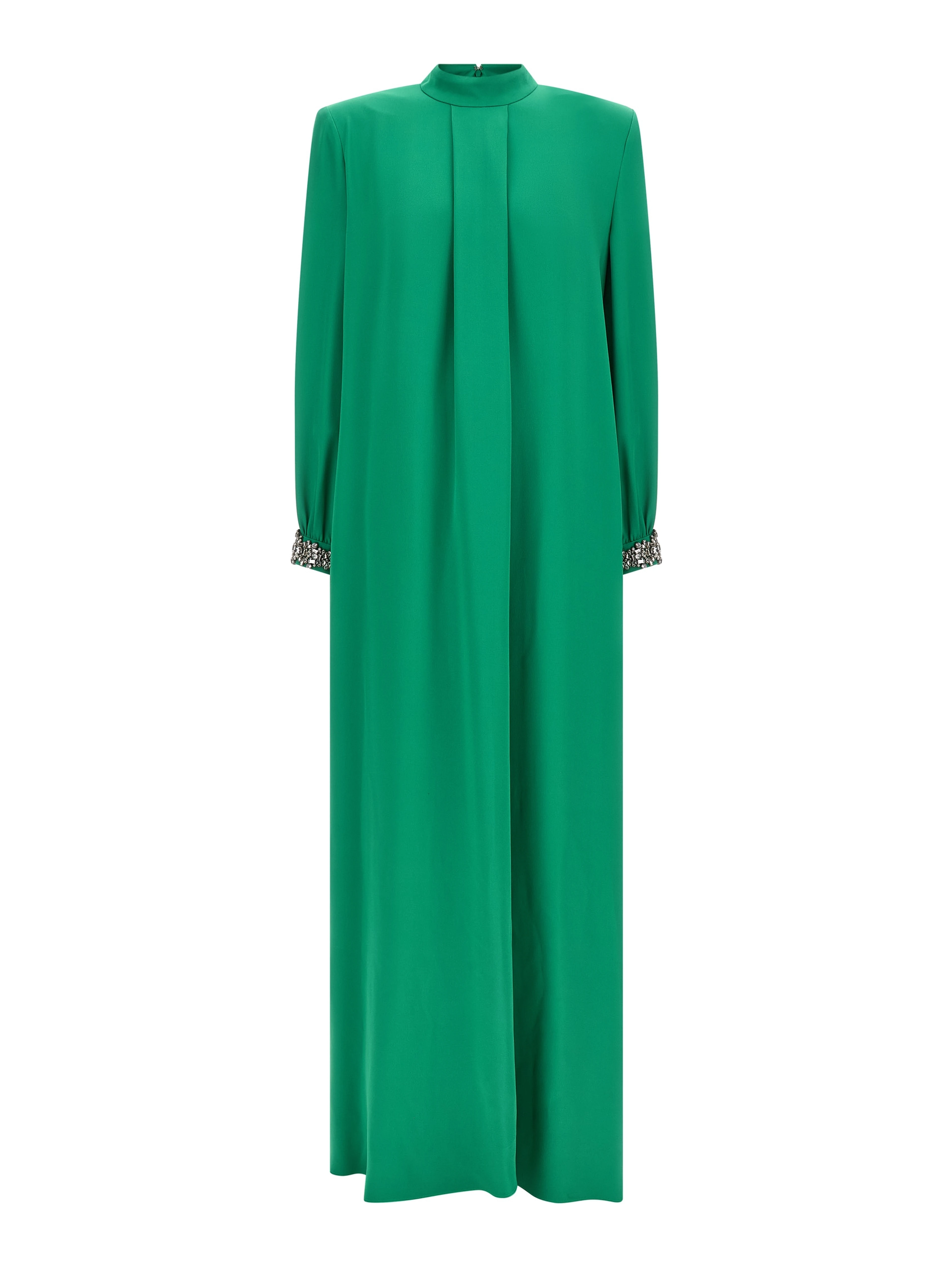 Bicolor Silk Long Dress