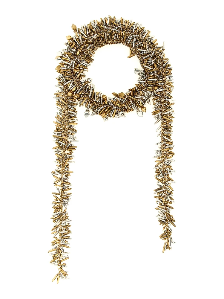 Gold Marabou Necklace