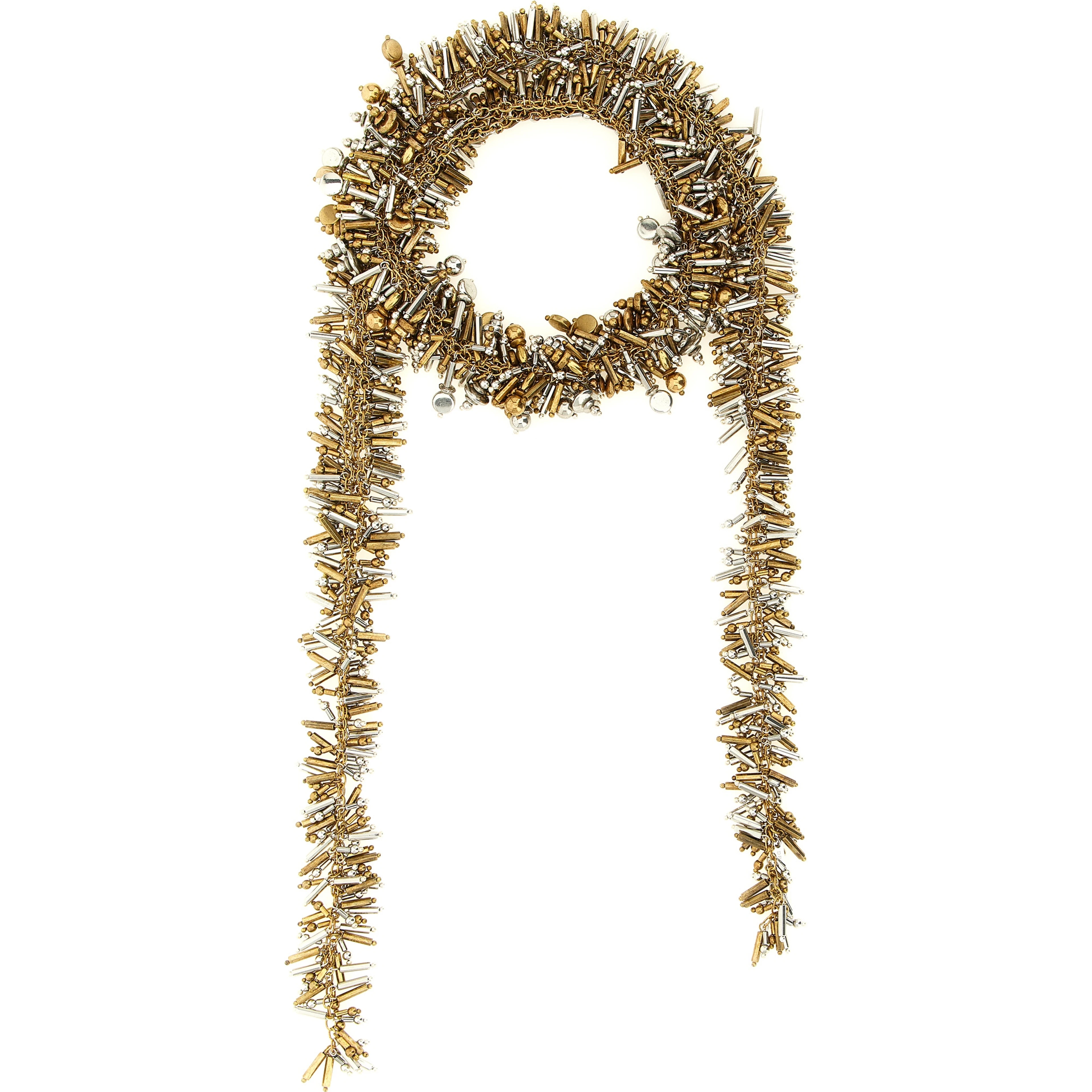 Gold Marabou Necklace
